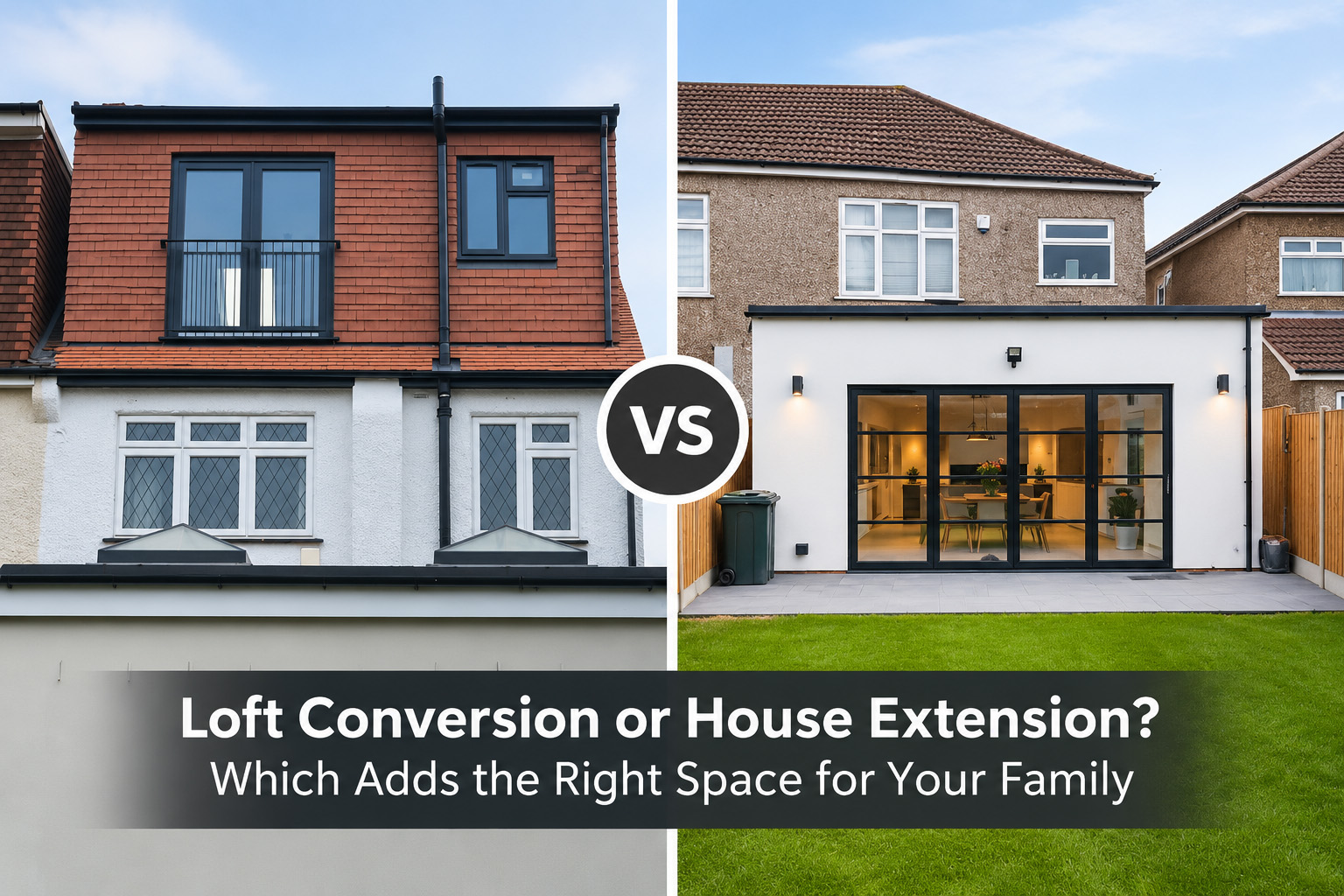 Loft Conversion or House Extension? Which Adds the Right Space for Your Family